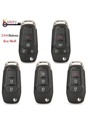 kuray folding car key shell for Ford Focus Fusion Explorer Ranger F150 F250 F350 KA Fiesta Mondeo 2/3/4 buttons with blade HU101