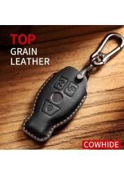 Luxury Leather Car Key Case Cover Fob Protector Key Chain Holder For Mercedes Benz E Class E300L Accessories Remote Keyring Bag