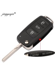 jingyuqin 10X For Volkswagen Polo Sedan Golf 6 Passat B6 Volkswagen Touran Bora 434MHz Flip Key ID48 Remote Control Car Key