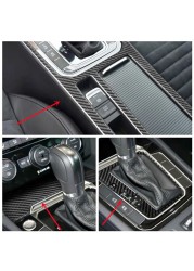 Carbon Fiber Car Interior Molding Decoration Sticker for Volkswagen VW Magotan Wharton Gear Shift Panel Cover Trim Accessories