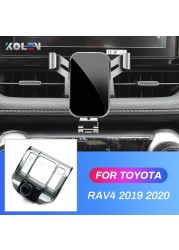 حامل هاتف محمول للسيارة لتويوتا RAV4 2019 2020 الجاذبية لتحديد المواقع حامل خاص جبل تنفيس الهواء منفذ الملاحة قوس الملحقات