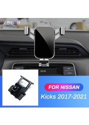 Car Mobile Phone Holder For Nissan Kicks P15 2017 2018 2019 2020 GPS Gravity Stand Special Mount Navigation Bracket Accessories