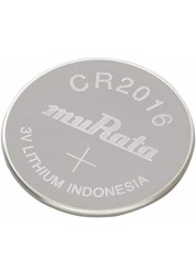 Murata CR2016 Lithium 3V (muRata) Batteries – 5 Pieces. Made in Indonesia.