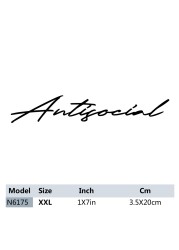 Anti Social Sticker Windshield Decal Euro JDM Anti Social Banner