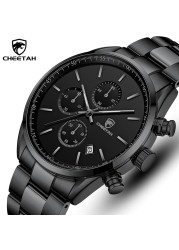 New leopard watches for men luxury brand fashion business quartz men's wristwatch stainless steel waterproof sports watch