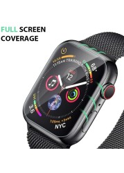 For Apple Watch 7 45mm 41mm Screen Protector For IWatch Series 6 5 4 3 2 1 38mm 42mm 40mm 44mm 1-5pcs Hydrogel Film Not Glass