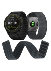 22mm 26mm Hook Loop Nylon Strap for Garmin Enduro Watch Band Fenix ​​6 6X Pro 5X Plus/TACTIX Delta/MK2i/Forerunner 945 Watchband