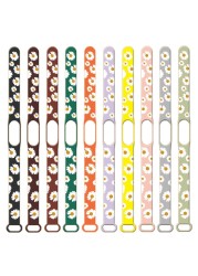 For Xiaomi Mi Band 4 3 5 6 Daisy Flower Chain Strap Replacement Straps Silicone Bracelets Watch Band For MI Band Wristband Strap