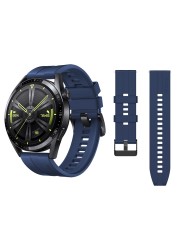 22mm Silicone Band For Huawei Watch Gt3 46mm / Huawei Watch 3 Pro 48mm / Watch 3 46mm Official Style Strap Band For Huawei Gt3 46mm