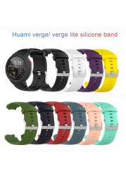 شريط سيليكون ل Amazfit Verge/verge Lite الرياضة سيليكون الفرقة استبدال الفرقة ل Huami Verge/verge لايت الإفراج السريع مشبك