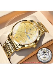 Top luxury brand automatic men's watch mechanical waterproof stainless steel wristwatch fashion watches relogio masculino 41mm