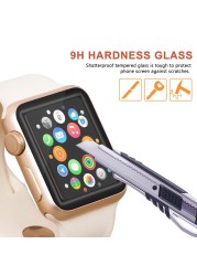 2 pack templered glass for apple watch 44mm iwatch series 5 4 3 2 1 all versions protect 100% screen 42mm 40mm 38mm all size