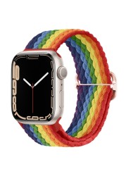Braided Solo Loop For Apple Watch Band 45mm 41mm 44mm 40mm 42mm 38mm 1:1 Formal Nylon Bracelet iWatch Series 3 4 5 SE 6 7 Strap