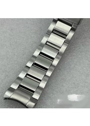 Watch Parts Sterile 20mm Width Solid Stainless Steel Watch Band Deploy Buckle Fit SPB185/187 Watches