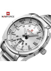 NAVIFORCE Watch Men Top Brand Men Watches Full Steel Waterproof Casual Quartz Date Military Sports Wrist Watch Relogio Masculino