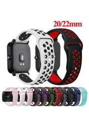 Silicone 20mm 22mm Band For Amazfit GTS 2 2e Garmin Mini GTR 42mm 47mm GTR2 Sport Bracelet For Amazfit Bip Strap Galaxy Watch 4