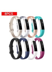 8pcs/6pcs/3pcs Soft Silicone Adjustable Band For Fitbit Alta HR Band Wristband Strap Bracelet For Fibit Alta Watchband