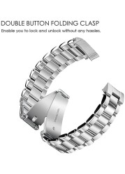 No Gaps Stainless Steel Strap For Samsung Galaxy Watch 4 Classic 46mm 42mm/Watch4 44mm 40mm Curved End Metal Bracelet Band