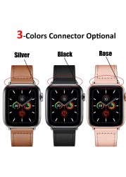 leather strap for apple watch band 44mm/40mm 42mm/38mm pulseira watchband smart watch strap iwatch bracelet apple watch 5 4 3 se 6