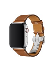 For Apple Watch Band Series 7 6 5 4 3 2 1 SE Genuine Leather Band Apple Watch 45mm 41mm 44mm 40mm 42mm 38mm Strap for iWatch