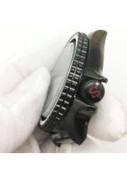 42mm sapphire glass case fits NH35A NH36A movement in black color