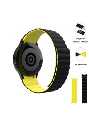 Silicone Magnetic Strap for Samsung Galaxy Watch 4 40mm 44mm Curved Interface Wrist Strap for Galaxy Watch 4 Classic 42mm 46mm