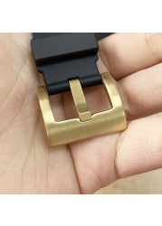 Solid Bronze Tongue Buckle For L6002M Watch Parts Fully Brushed 18 20 22 24 26mm With Spring Bars