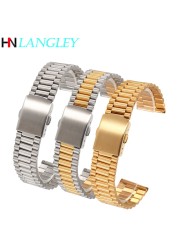 12mm 14mm 16mm 18mm 20mm Stainless Steel Watch Bands Metalwork Replacement Watch Band For Men Women Watch With Tool