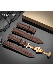 guzzle watchband 18mm 19mm 20mm 21mm 22mm 24mm calf leather strap butterfly buckle strap bracelet accessories wristbands