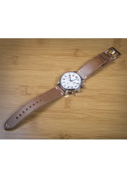 Horween Burgundy Chromxell Genuine Leather Watch Strap 3.5mm Thick Leather Straps Handmade