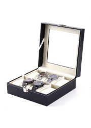 Watch Box 2/3/4/5/6/8/10 Grids PU Leather Watch Jewelry Box Storage Box Watch Packaging Organizer Jewelry Display Box