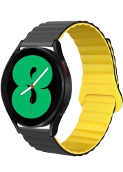 20mm 22mm Band for samsung galaxy watch 4/classic 46mm 42mm/active 2/3 Magnetic Silicone bracelet Huawei watch gt 2/3/Pro strap