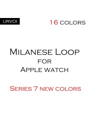 URVOI Milanese Loop for Apple Watch Band Series 7 6 5 SE 4321 Mesh Strap for iwatch Stainless Steel Magnetic Buckle with Adapter