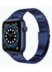 slim strap for apple watch band 40mm 44mm 38mm 42mm 40mm girl/women ultra-thin metal bracelet apple watch serie 6 5 4 7 se band