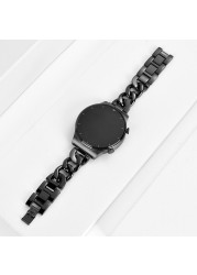 20 22mm Luxury Metal Women Strap for Active 2 Band for Samsung Galaxy Watch 4 44 40 46mm Bracelet for Amazfit Bip Huawei Gt2 Pro