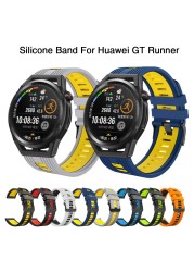 Official Silicone Band For Huawei Gt Runner / Huawei Gt3 46mm / Huawei Gt3 Pro 48mm / Huawei Gt3 46mm 22mm Original Silicone Band