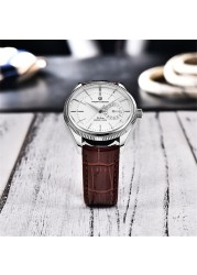 PAGANI Design 40mm New Men's Quartz 200M Water Resistant Watch Classic Luxury Sapphire Glass Leather Strap VH65 Mechanical Wristwatch