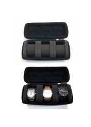 3 Slot Watch Box Collector Display Box Travel Organizer Jewelry Watch Storage Case Ties Bracelet Necklaces Brooch