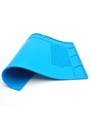 High quality blue silicone watch repair pad soft non-slip repair mat 32*24cm watchmaking pad tools