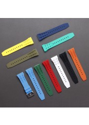 Tsar Bomba Silicone/FKM Rubber Strap Watch Strap Suitable for TB8204,TB8208