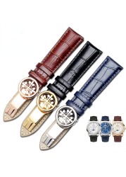 Leather Watch Strap For Patek Philippe Bomb 5167Ax Watch Crocodile Pattern Strap Butterfly Buckle Men And Women 19/20mm 22mm