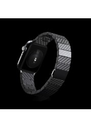 Carbon Fiber Strap for Apple Watch Band 45mm 41mm 44mm 40mm 42mm 38mm Lightweight Connect Bracelet Strap iWatch Series 5 4 3 6 SE 7