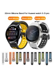 22mm silicone band compatible with huawei watch 3 pro 48mm/huawei watch 3 46mm/huawei gt3 46mm/gt3 runner band silicone strap