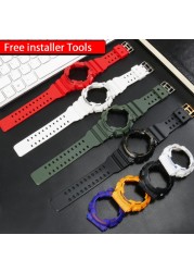 For G-SHOCK GA100 GA110 GA120 GD100 GD110 GD120 Watch Strap Watch Case Men Matte Wristwatch Sport Watch Silicone Case Strap