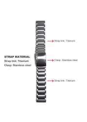 Titanium Metal Steel Clasp Strap For Samsung Galaxy Watch 3 45mm Band GalaxyWatch 46mm/Gear S3 Watchband Bracelet Wristband