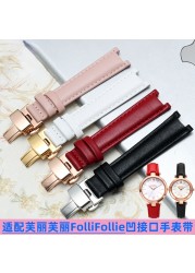 Watches for Folli Follie Prong Strap Folli Follie Women's Watch Band Lady Bubble Chain 12 16mm Watch Strap