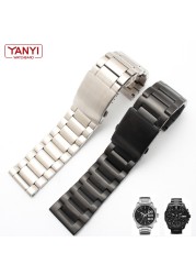 Plain End Stainless Steel Bracelet Solid Metal Watchband 22 24 26 28mm Watch Strap for Diesel DZ4209 DZ4215 DZ1844 Watches Band