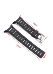 SUUNTO T Series T1 T1C T3 T3C T3D T4C T4D Watch Accessories Soft Rubber Silicone Strap For Men Women Watches