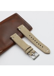 Suede Leather Watch Band18mm 20mm 22mm 24mm Quick Release Strap Replacement Watchband Vintage for Men Women Brown