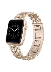 Stainless Steel Strap for Apple Watch 7 SE 6 5 4 Band 40mm 41 45 44mm Band Metal Connect Bracelet Strap for iwatch Series 3 38 42mm